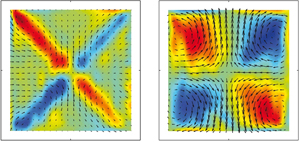 A inertial mode excited in a cube under libration