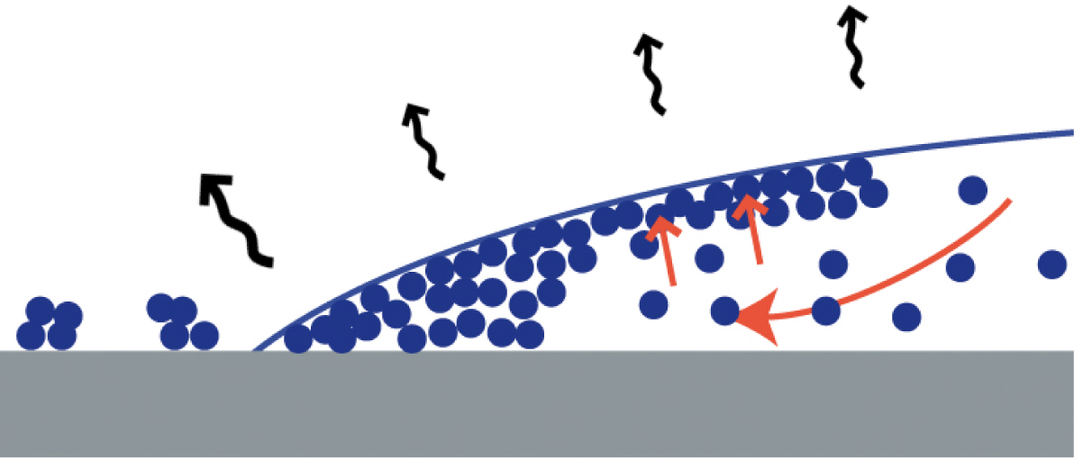 Desiccation of drops of complex fluidss